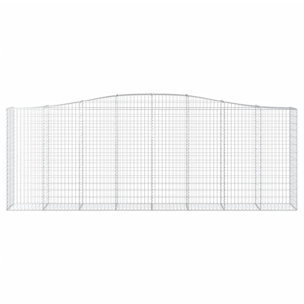 buede gabionkurve 9 stk. 400x50x140/160 cm galvaniseret jern