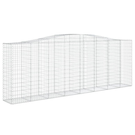 buede gabionkurve 10 stk. 400x50x140/160 cm galvaniseret jern