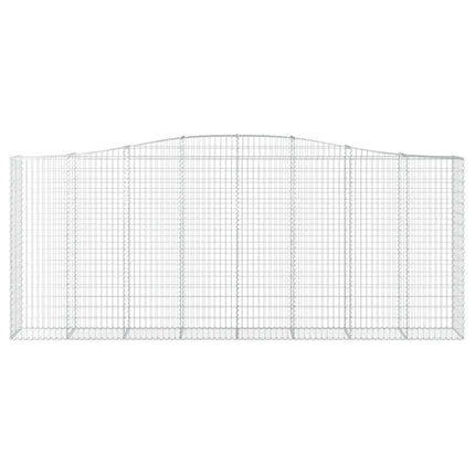 buede gabionkurve 2 stk. 400x50x160/180 cm galvaniseret jern