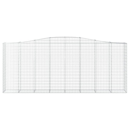 buede gabionkurve 4 stk. 400x50x160/180 cm galvaniseret jern