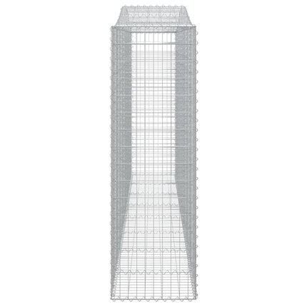 buede gabionkurve 6 stk. 400x50x160/180 cm galvaniseret jern