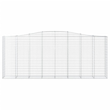 buede gabionkurve 7 stk. 400x50x160/180 cm galvaniseret jern