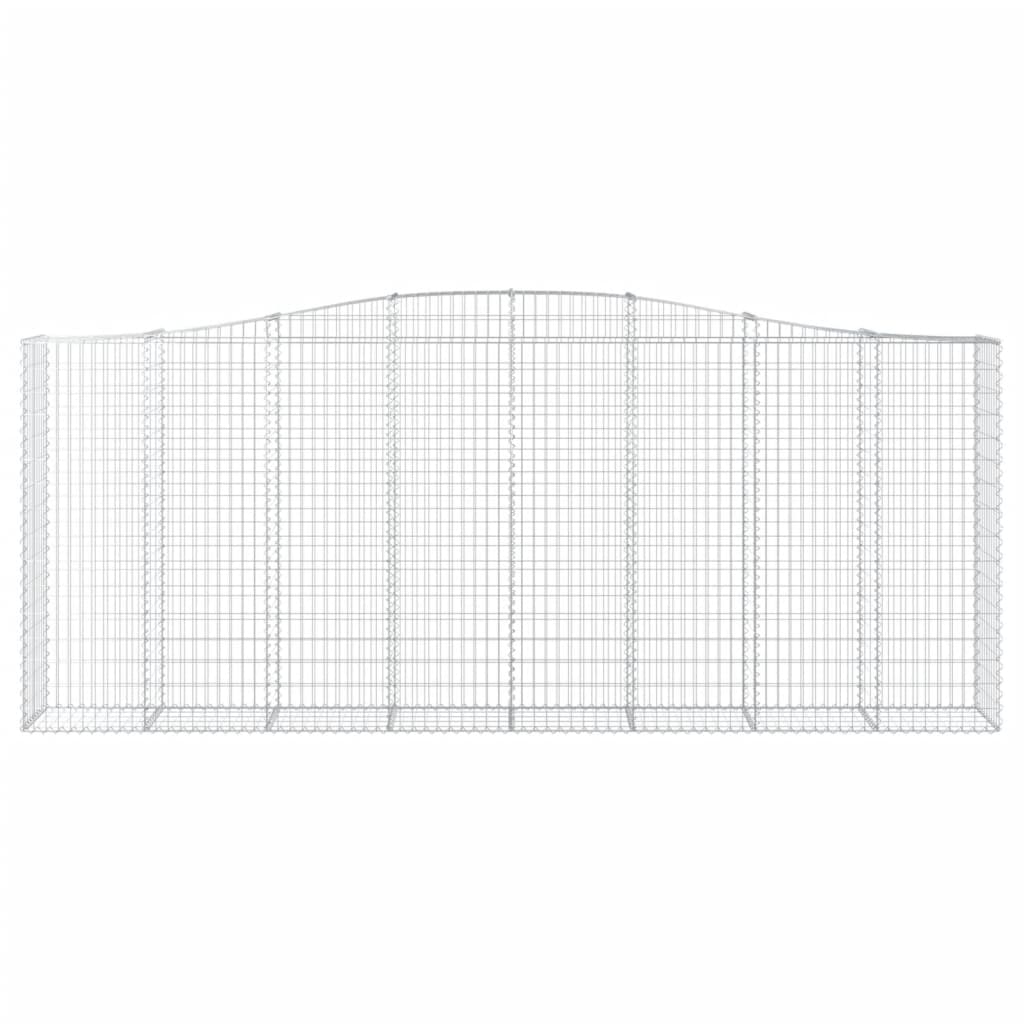 buede gabionkurve 7 stk. 400x50x160/180 cm galvaniseret jern