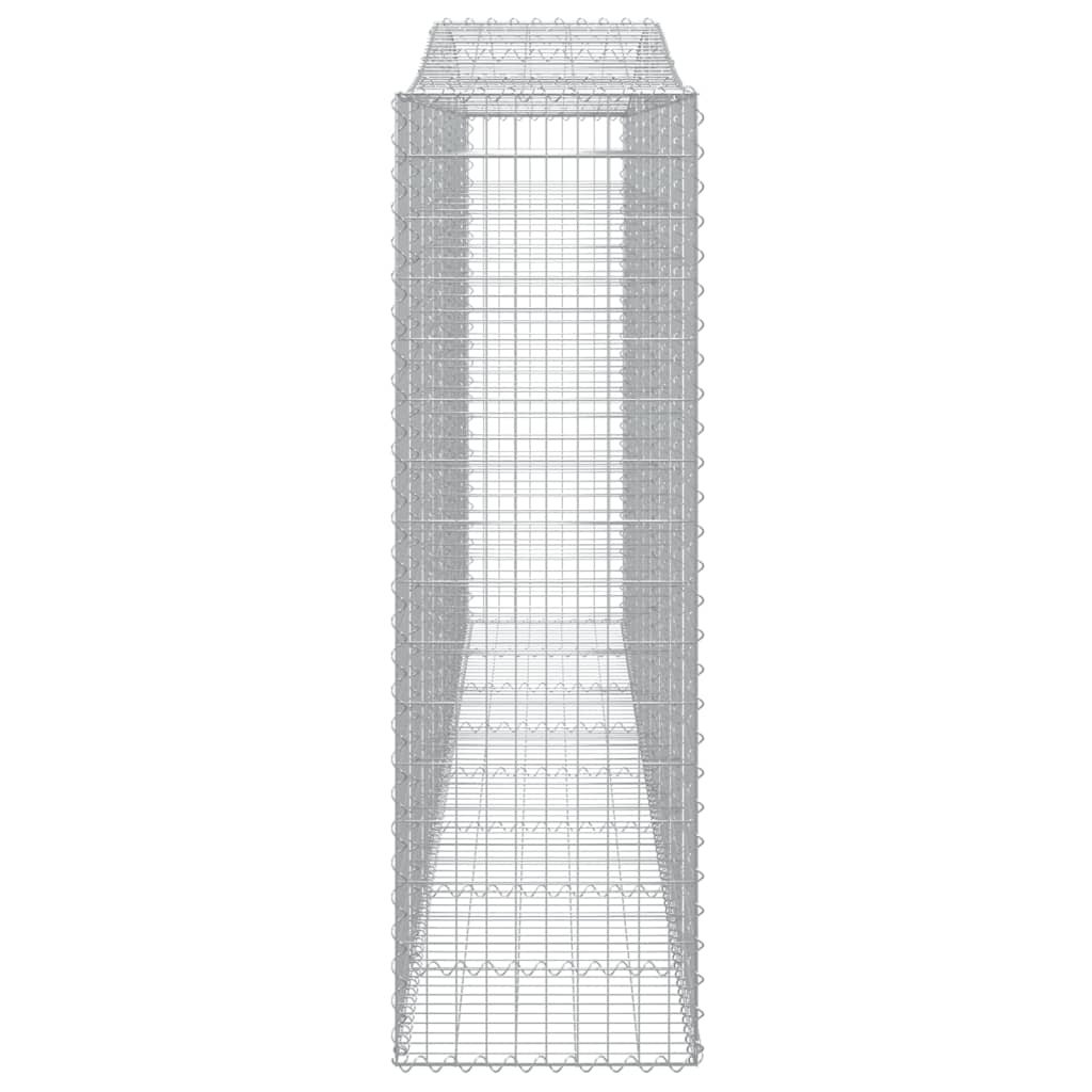 buede gabionkurve 7 stk. 400x50x160/180 cm galvaniseret jern