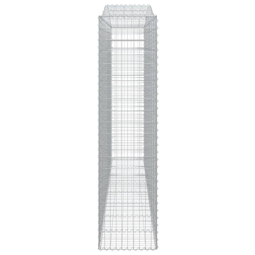 buede gabionkurve 9 stk. 400x50x200/220 cm galvaniseret jern