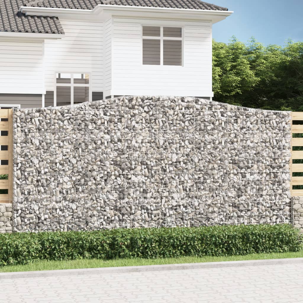 buede gabionkurve 10 stk. 400x50x200/220 cm galvaniseret jern billede