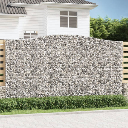buede gabionkurve 5 stk. 400x50x220/240 cm galvaniseret jern