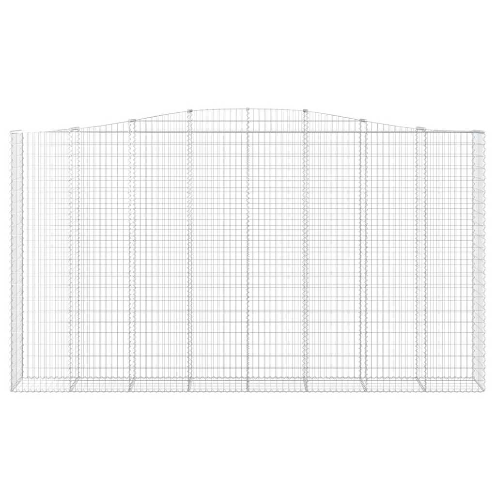 buede gabionkurve 6 stk. 400x50x220/240 cm galvaniseret jern