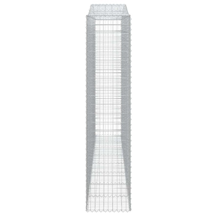 buede gabionkurve 6 stk. 400x50x220/240 cm galvaniseret jern