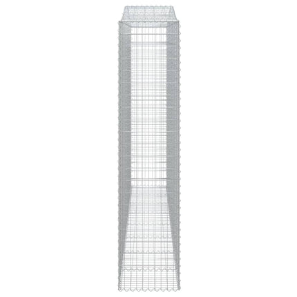 buede gabionkurve 9 stk. 400x50x220/240 cm galvaniseret jern