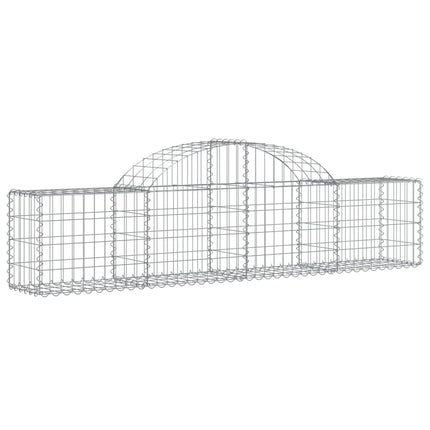 buede gabionkurve 2 stk. 200x30x40/60 cm galvaniseret jern