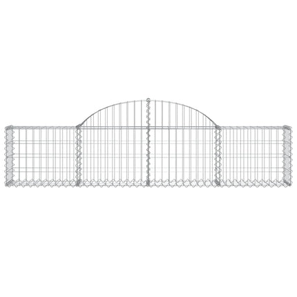 buede gabionkurve 2 stk. 200x30x40/60 cm galvaniseret jern