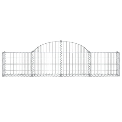 buede gabionkurve 5 stk. 200x30x40/60 cm galvaniseret jern