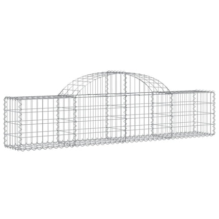 buede gabionkurve 6 stk. 200x30x40/60 cm galvaniseret jern