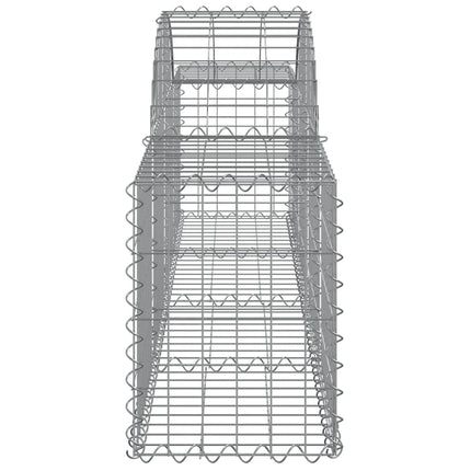 buede gabionkurve 6 stk. 200x30x40/60 cm galvaniseret jern