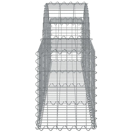 buede gabionkurve 9 stk. 200x30x40/60 cm galvaniseret jern
