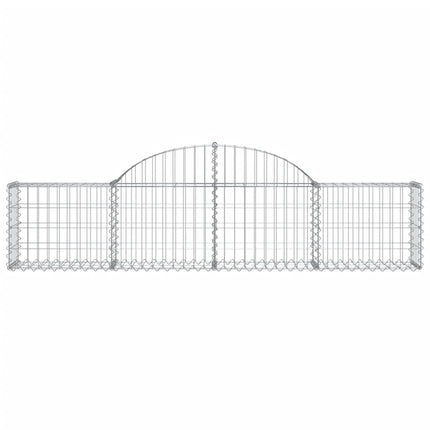 buede gabionkurve 11 stk. 200x30x40/60 cm galvaniseret jern