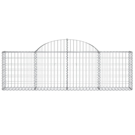 buede gabionkurve 2 stk. 200x30x60/80 cm galvaniseret jern