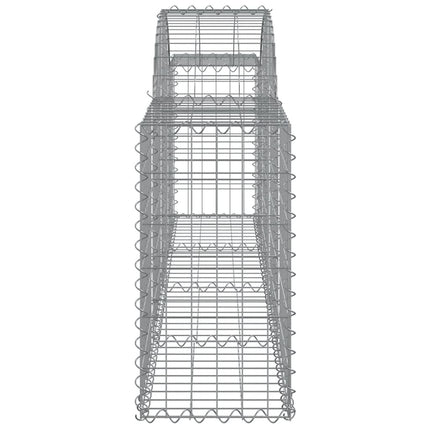 buede gabionkurve 2 stk. 200x30x60/80 cm galvaniseret jern