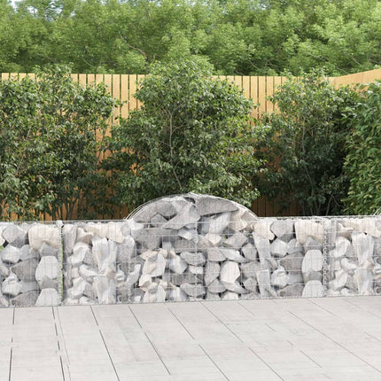 buede gabionkurve 4 stk. 200x30x60/80 cm galvaniseret jern
