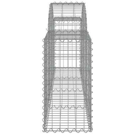 buede gabionkurve 5 stk. 200x30x60/80 cm galvaniseret jern