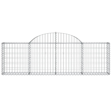 buede gabionkurve 7 stk. 200x30x60/80 cm galvaniseret jern