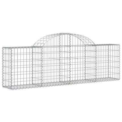 buede gabionkurve 12 stk. 200x30x60/80 cm galvaniseret jern