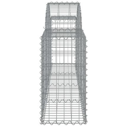 buede gabionkurve 12 stk. 200x30x60/80 cm galvaniseret jern