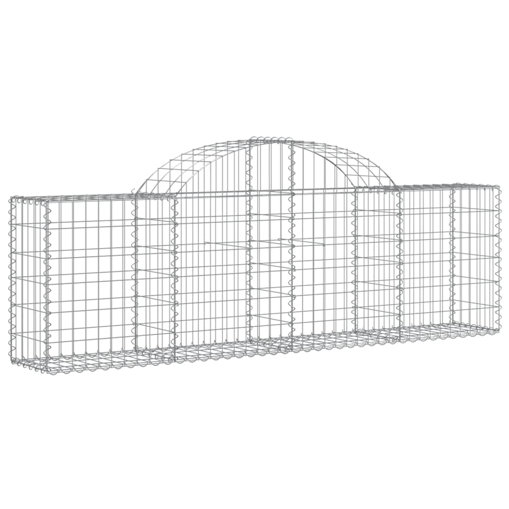 buede gabionkurve 25 stk. 200x30x60/80 cm galvaniseret jern