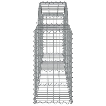buede gabionkurve 25 stk. 200x30x60/80 cm galvaniseret jern