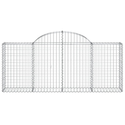 buede gabionkurve 9 stk. 200x30x80/100 cm galvaniseret jern