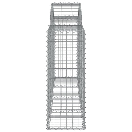 buede gabionkurve 18 stk. 200x30x80/100 cm galvaniseret jern