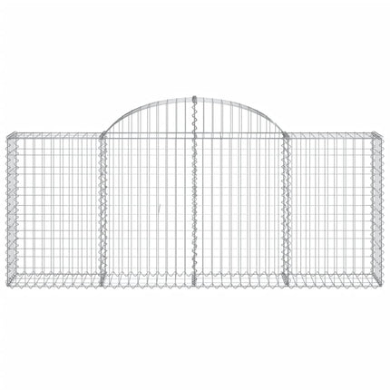 buede gabionkurve 20 stk. 200x30x80/100 cm galvaniseret jern