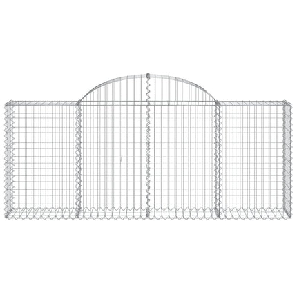 buede gabionkurve 40 stk. 200x30x80/100 cm galvaniseret jern