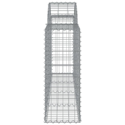 buede gabionkurve 40 stk. 200x30x80/100 cm galvaniseret jern