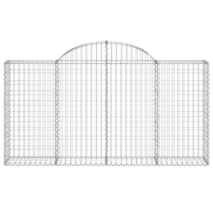 buede gabionkurve 8 stk. 200x30x100/120 cm galvaniseret jern