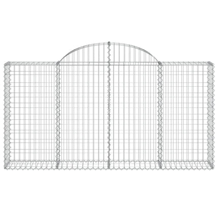 buede gabionkurve 12 stk. 200x30x100/120 cm galvaniseret jern