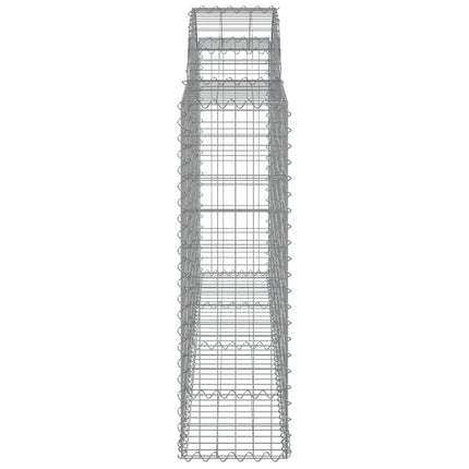 buede gabionkurve 14 stk. 200x30x100/120 cm galvaniseret jern
