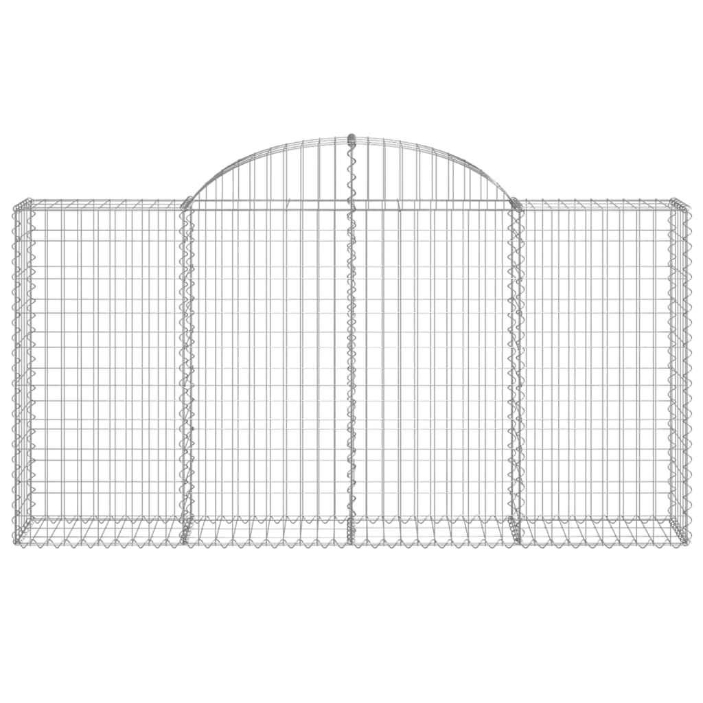 buede gabionkurve 20 stk. 200x30x100/120 cm galvaniseret jern