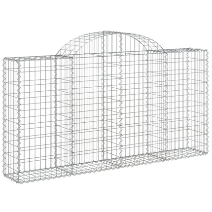 buede gabionkurve 30 stk. 200x30x100/120 cm galvaniseret jern