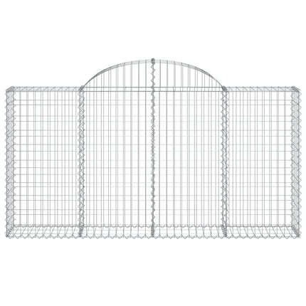 buede gabionkurve 30 stk. 200x30x100/120 cm galvaniseret jern