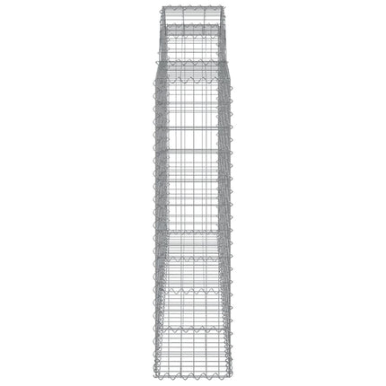 buede gabionkurve 3 stk. 200x30x120/140 cm galvaniseret jern