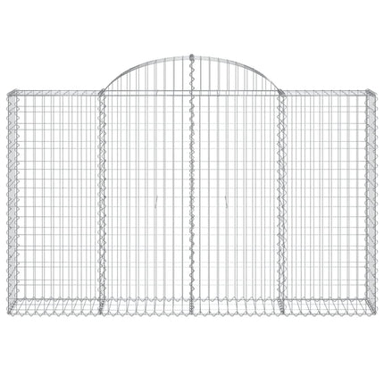 buede gabionkurve 4 stk. 200x30x120/140 cm galvaniseret jern