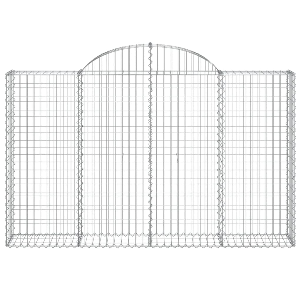 buede gabionkurve 5 stk. 200x30x120/140 cm galvaniseret jern