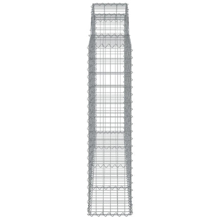 buede gabionkurve 10 stk. 200x30x120/140 cm galvaniseret jern