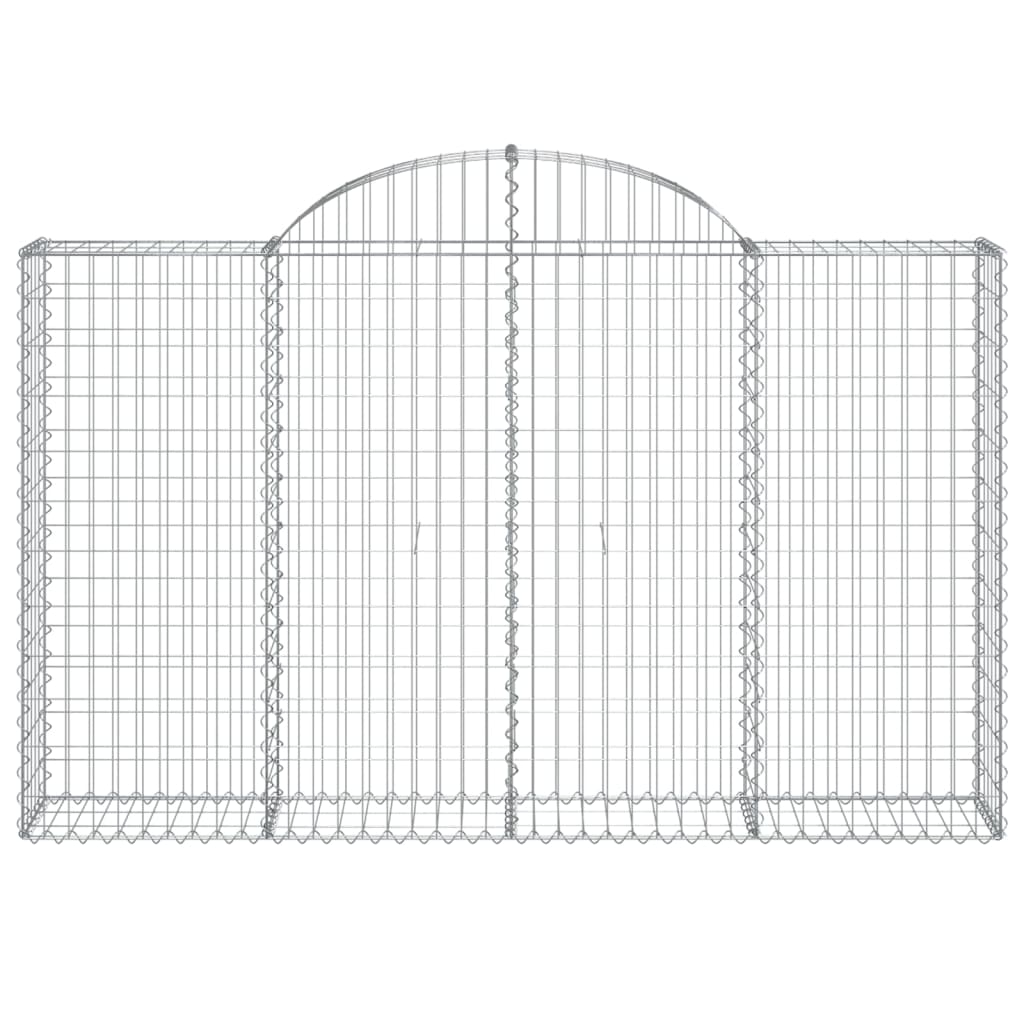 buede gabionkurve 18 stk. 200x30x120/140 cm galvaniseret jern