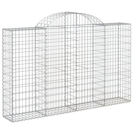buede gabionkurve 20 stk. 200x30x120/140 cm galvaniseret jern