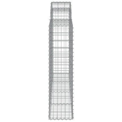 buede gabionkurve 20 stk. 200x30x120/140 cm galvaniseret jern