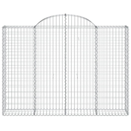 buede gabionkurve 3 stk. 200x30x140/160 cm galvaniseret jern