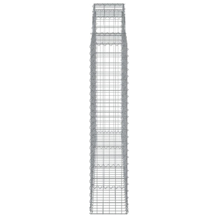 buede gabionkurve 3 stk. 200x30x140/160 cm galvaniseret jern